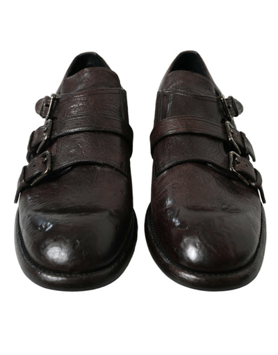 Dolce &amp; Gabbana Bruine Leren Band Formele Schoenen