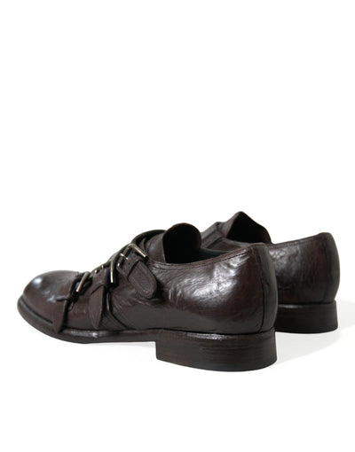 Dolce &amp; Gabbana Bruine Leren Band Formele Schoenen