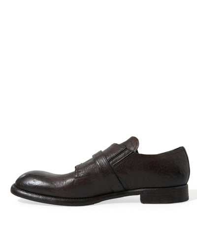 Dolce &amp; Gabbana Bruine Leren Band Formele Schoenen