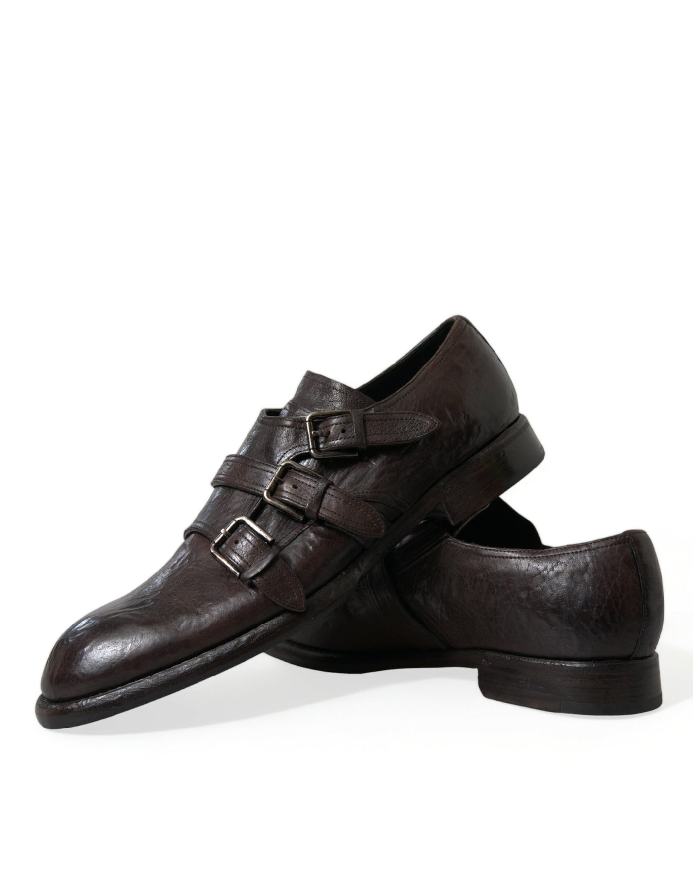 Dolce &amp; Gabbana Bruine Leren Band Formele Schoenen