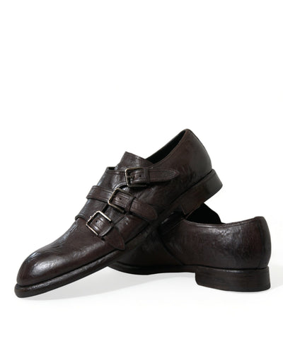 Dolce &amp; Gabbana Bruine Leren Band Formele Schoenen