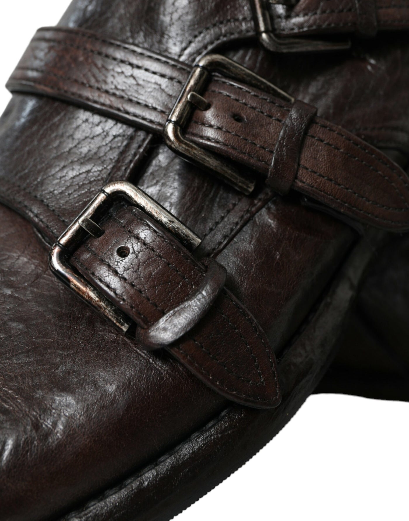 Dolce &amp; Gabbana Bruine Leren Band Formele Schoenen