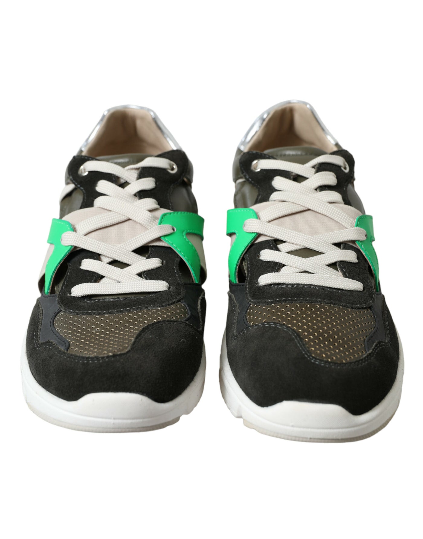 Dolce &amp; Gabbana Multicolor leren suède lage sneakers