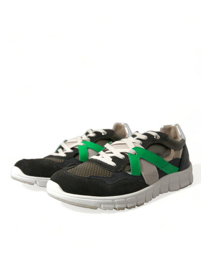 Dolce &amp; Gabbana Multicolor leren suède lage sneakers