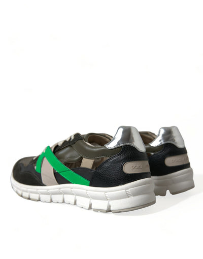 Dolce &amp; Gabbana Multicolor leren suède lage sneakers