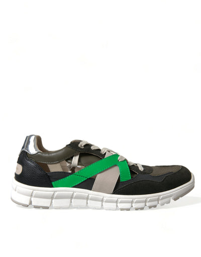 Dolce &amp; Gabbana Multicolor leren suède lage sneakers