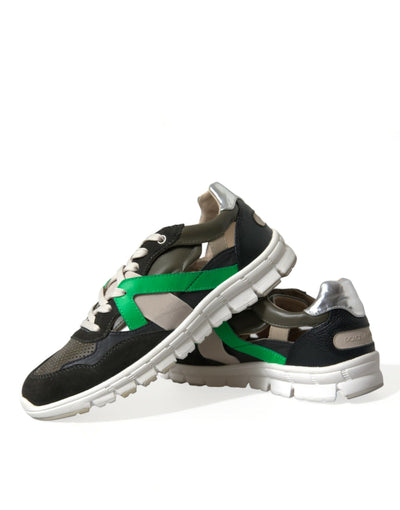 Dolce &amp; Gabbana Multicolor leren suède lage sneakers