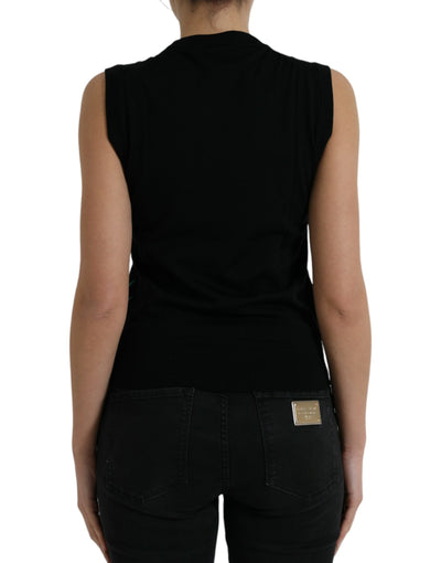 Dolce &amp; Gabbana Zwart Jungle Ronde Hals Mouwloos Tanktopje