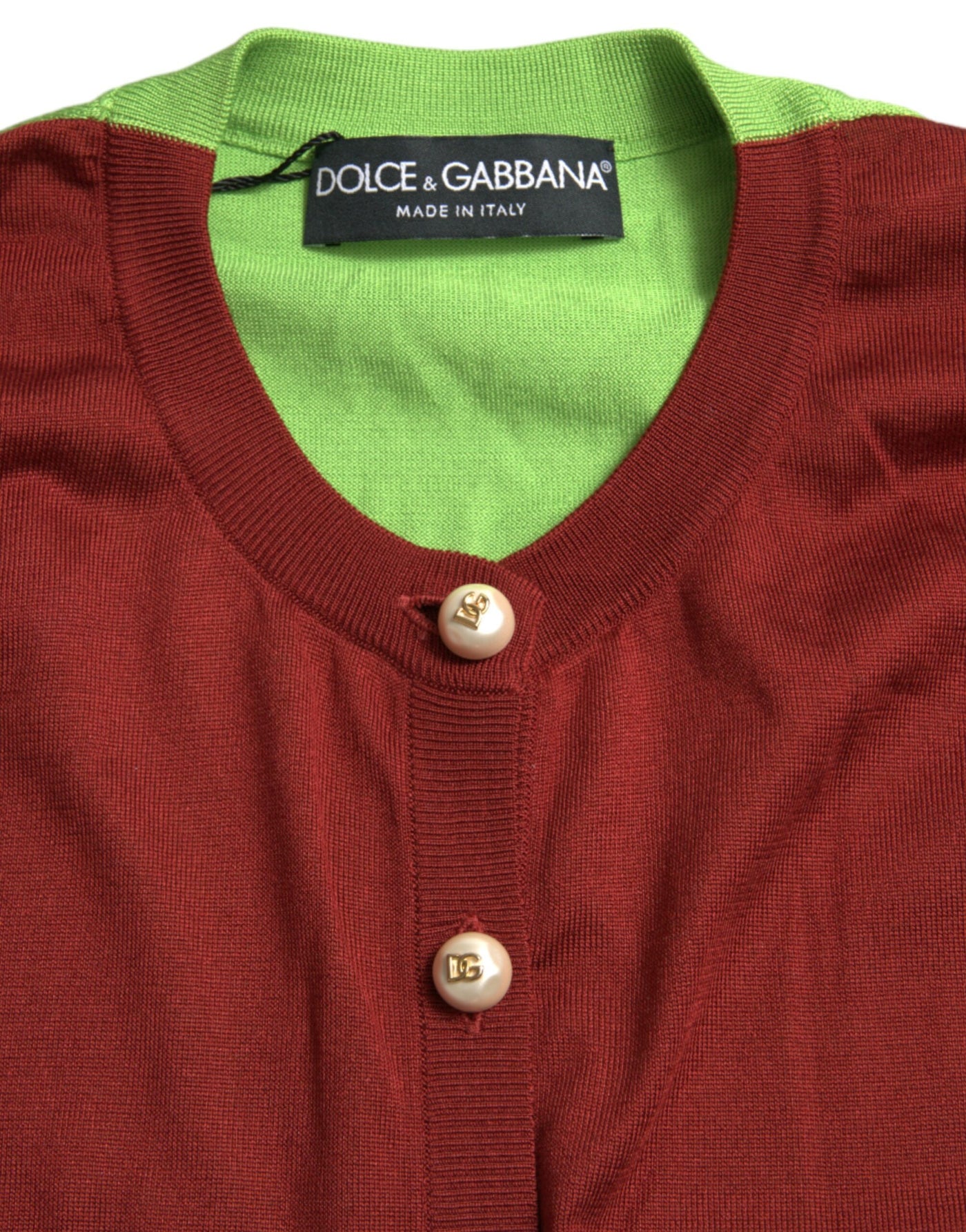 Dolce &amp; Gabbana Multicolor Zijden Trui met Ronde Hals
