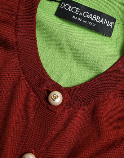 Dolce &amp; Gabbana Multicolor Zijden Trui met Ronde Hals