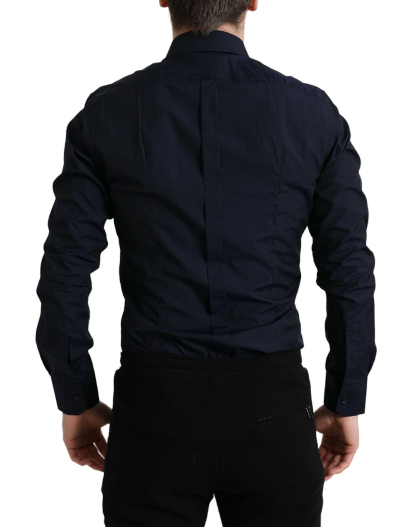 Chemise habillée formelle bleu marine coupe slim Dolce &amp; Gabbana