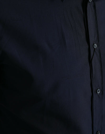 Chemise habillée formelle bleu marine coupe slim Dolce &amp; Gabbana