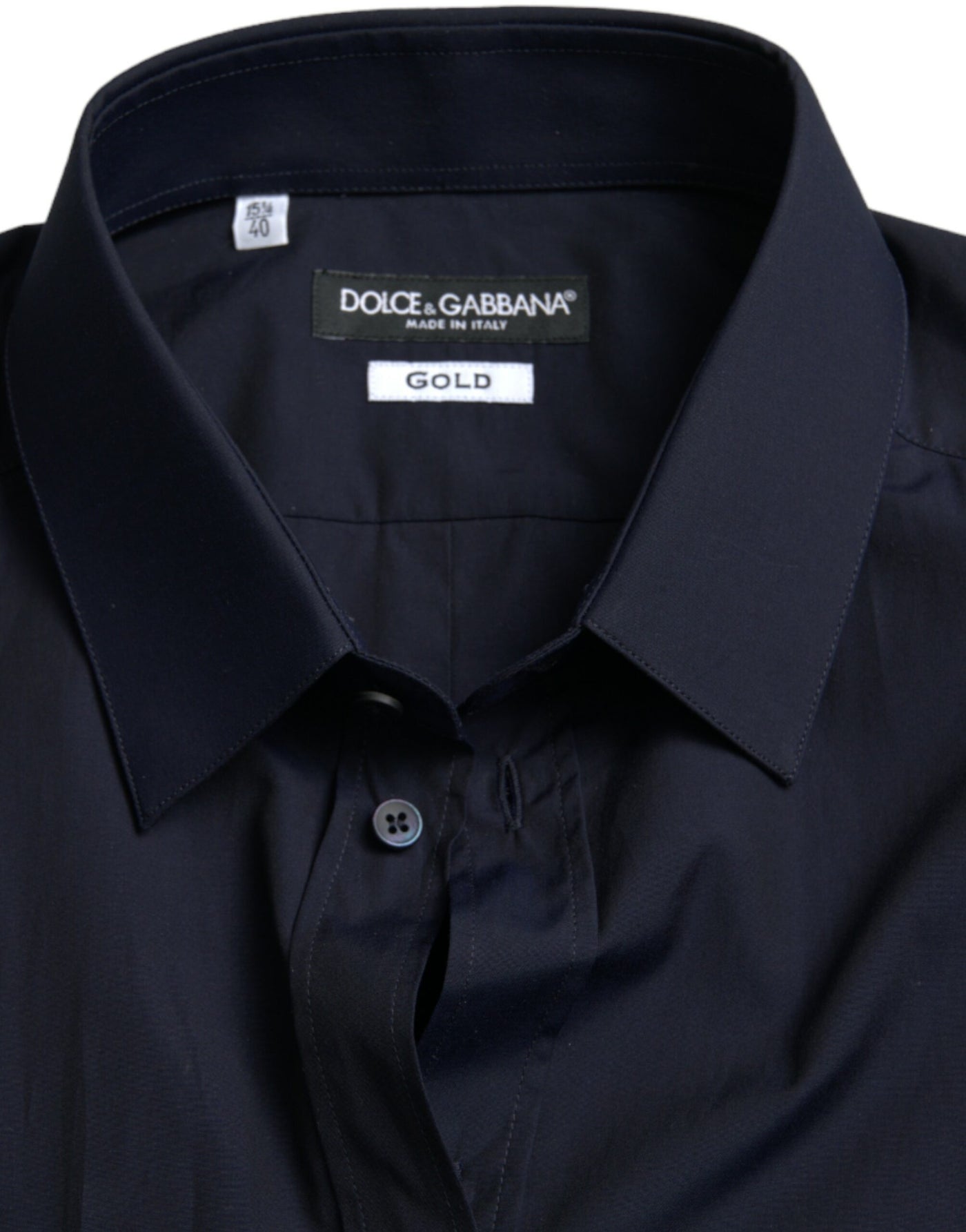 Chemise habillée formelle bleu marine coupe slim Dolce &amp; Gabbana