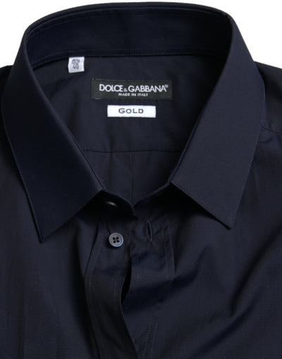 Chemise habillée formelle bleu marine coupe slim Dolce &amp; Gabbana