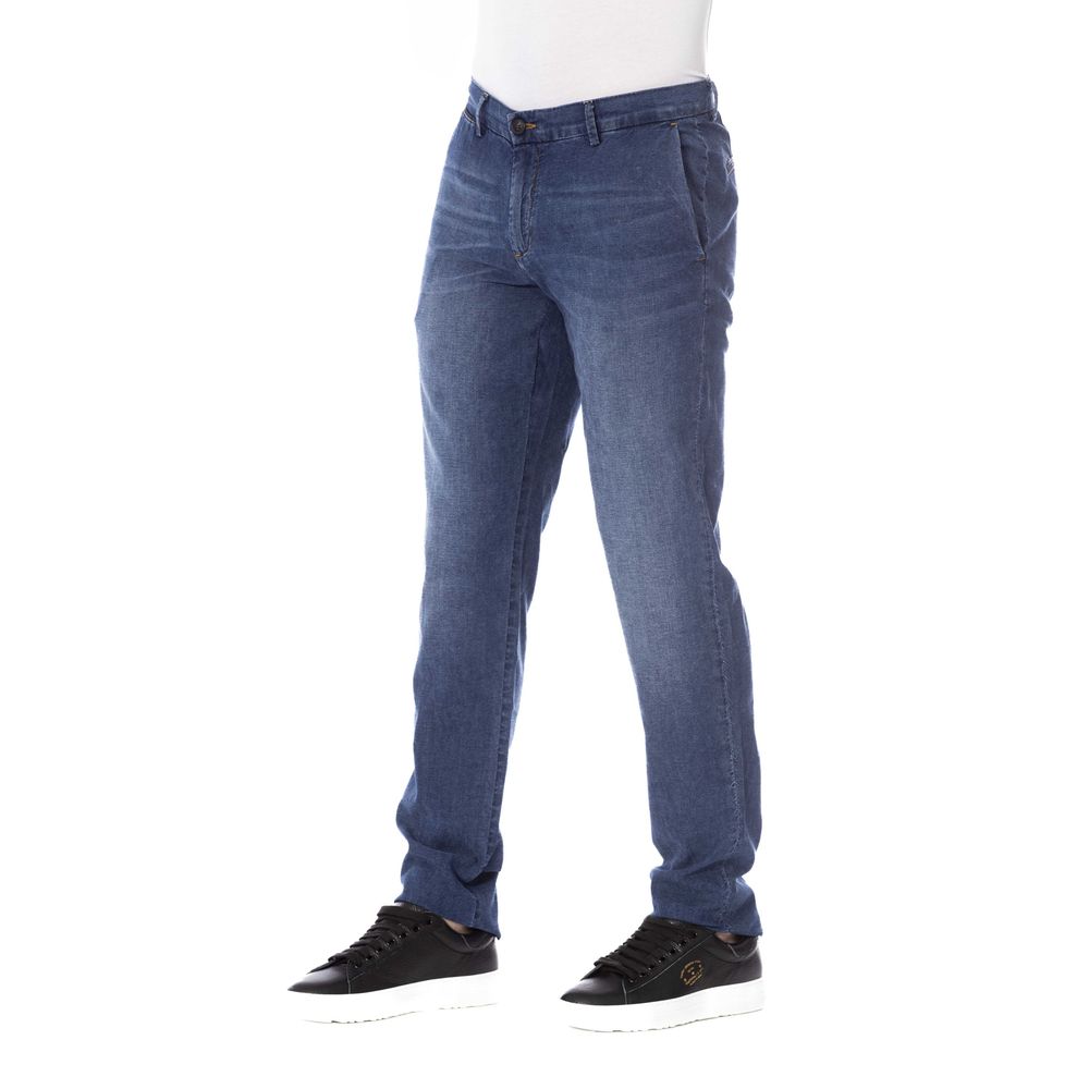 Trussardi Jeans Blauwe Katoenen Herenjeans