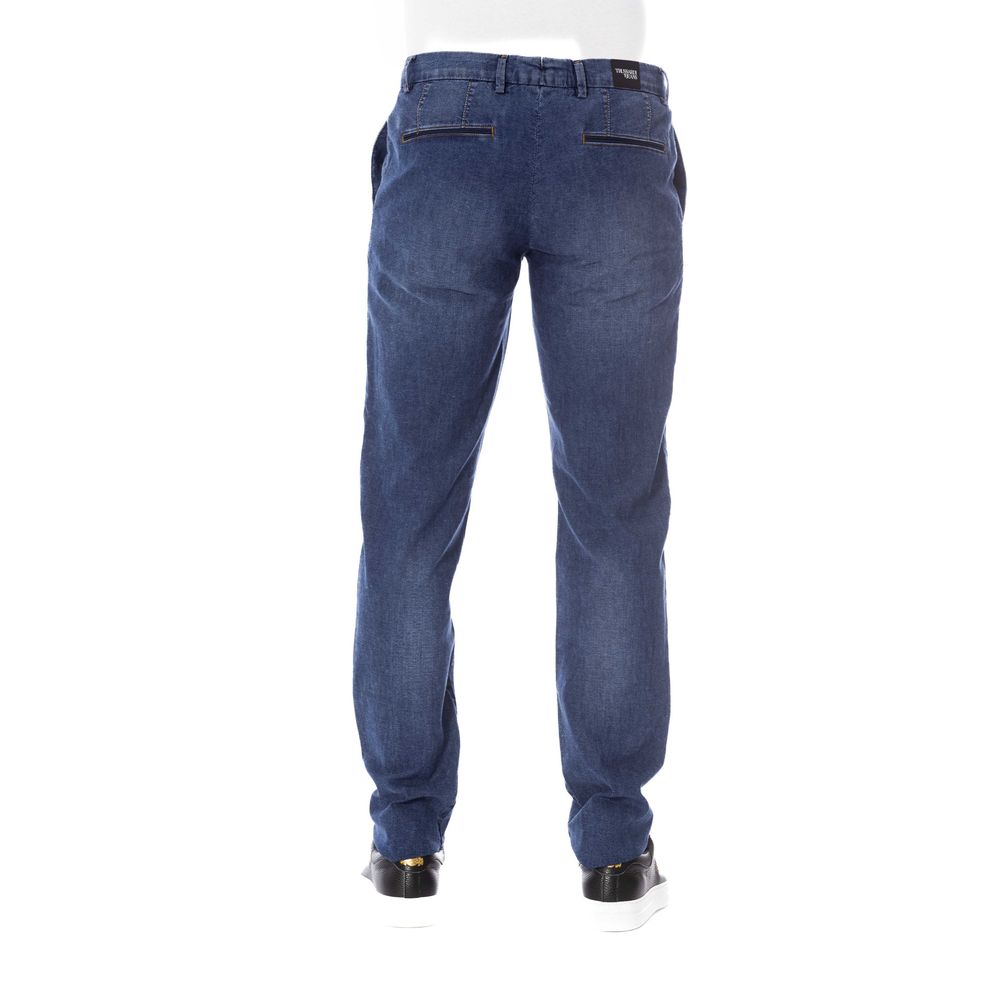 Trussardi Jeans Blauwe Katoenen Herenjeans
