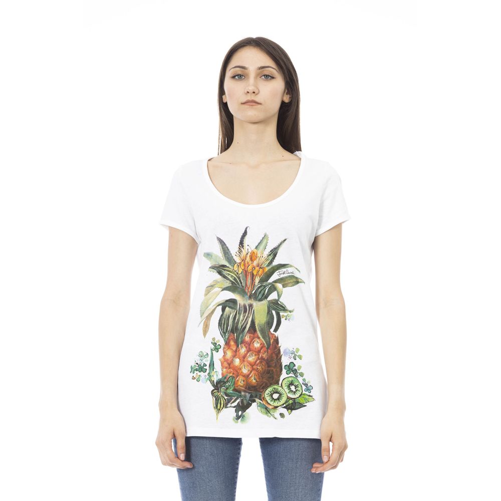 Just Cavalli Wit Katoenen Dames T-shirt
