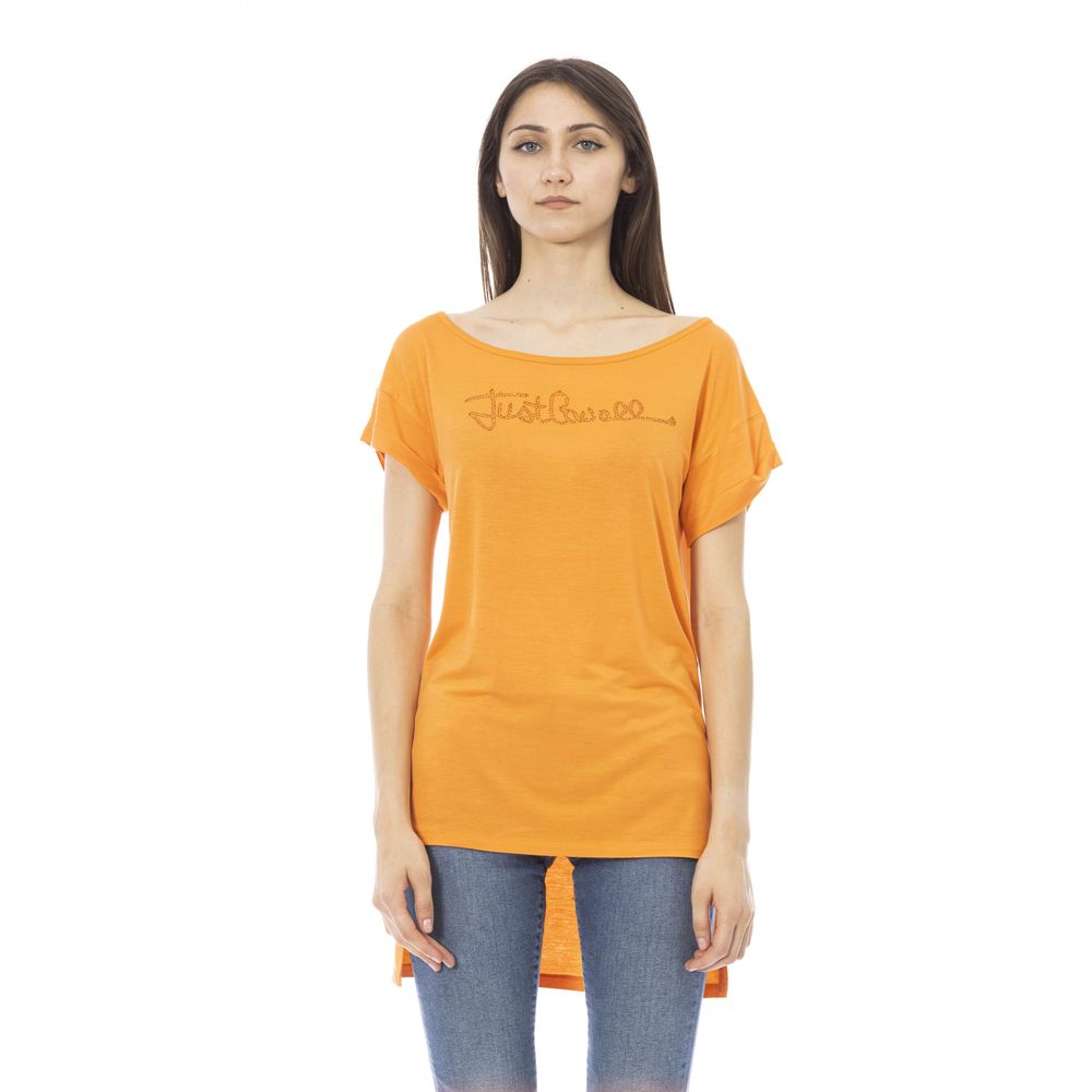 Just Cavalli Oranje Katoenen Dames T-shirt