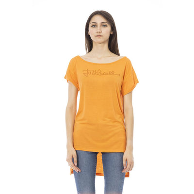 Just Cavalli Oranje Katoenen Dames T-shirt