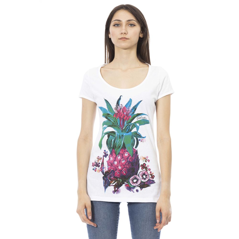 Just Cavalli Wit Katoenen Dames T-shirt