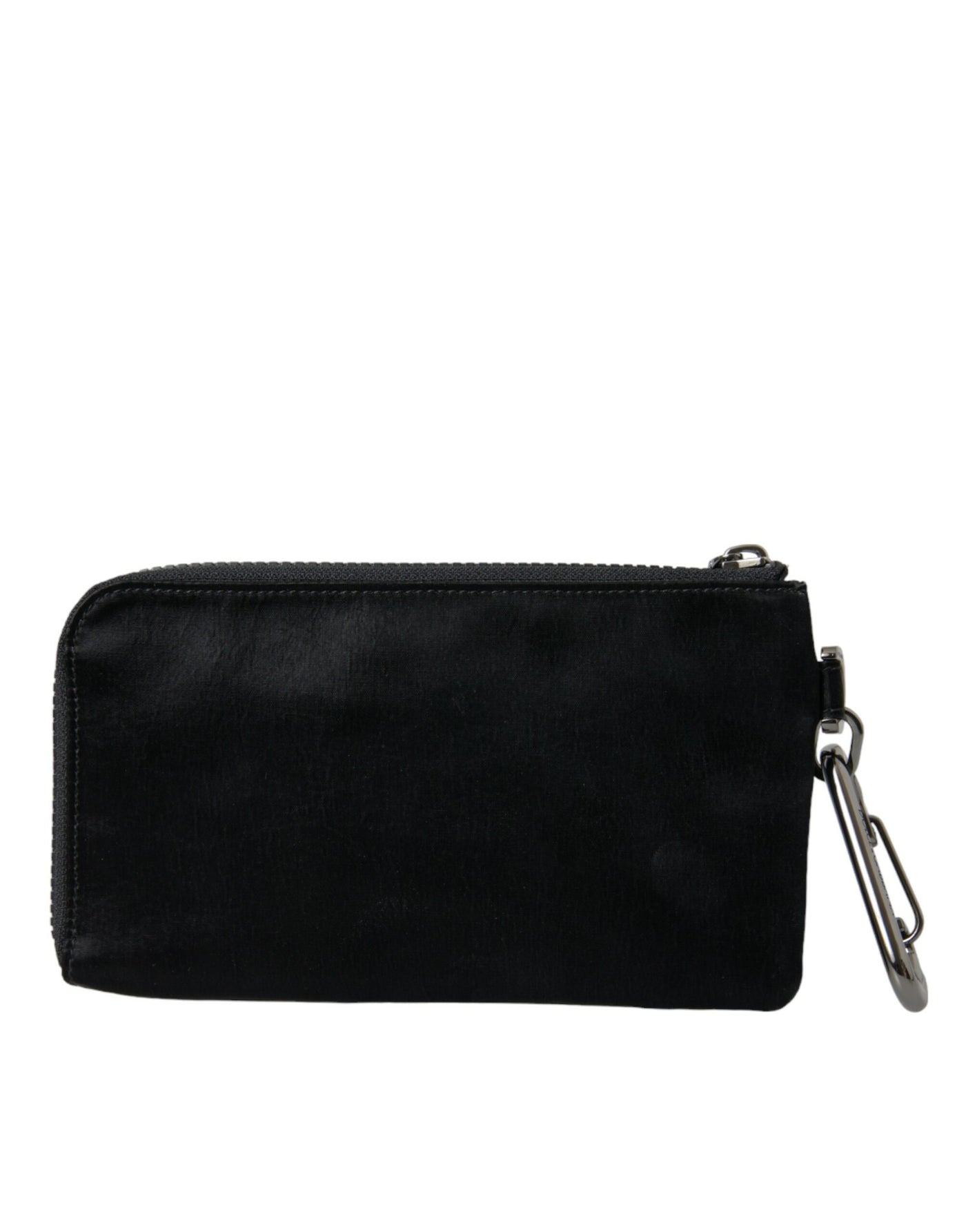 Pochette porte-clés Dolce &amp; Gabbana en nylon noir avec logo