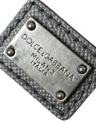 Sac à dos d'école Dolce &amp; Gabbana en cuir et nylon rouge avec logo DG