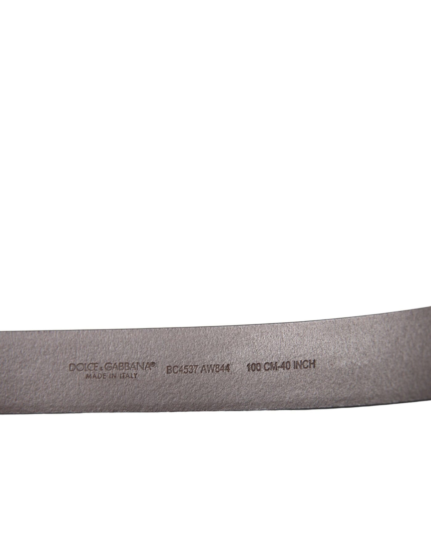 Ceinture Dolce &amp; Gabbana en cuir de veau marron avec boucle en métal doré
