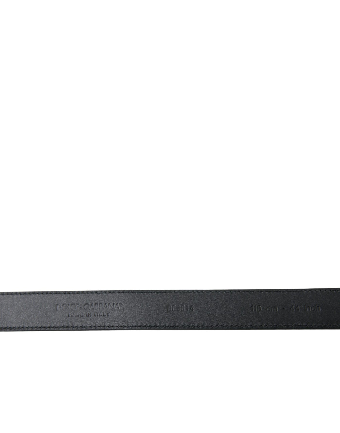 Ceinture Dolce &amp; Gabbana en cuir de chèvre noir avec boucle en métal vieilli