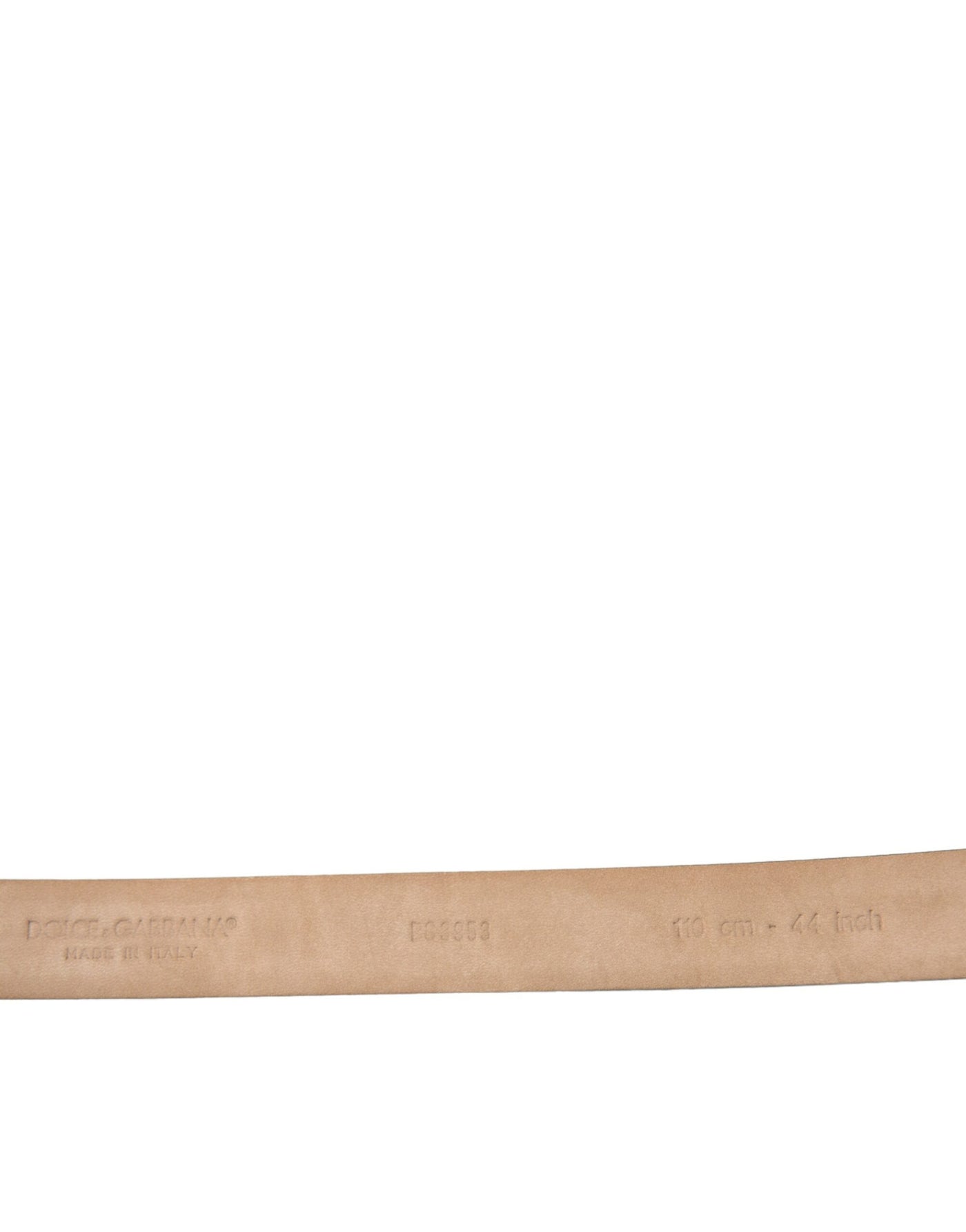 Ceinture Dolce &amp; Gabbana en cuir marron foncé avec boucle en métal argenté