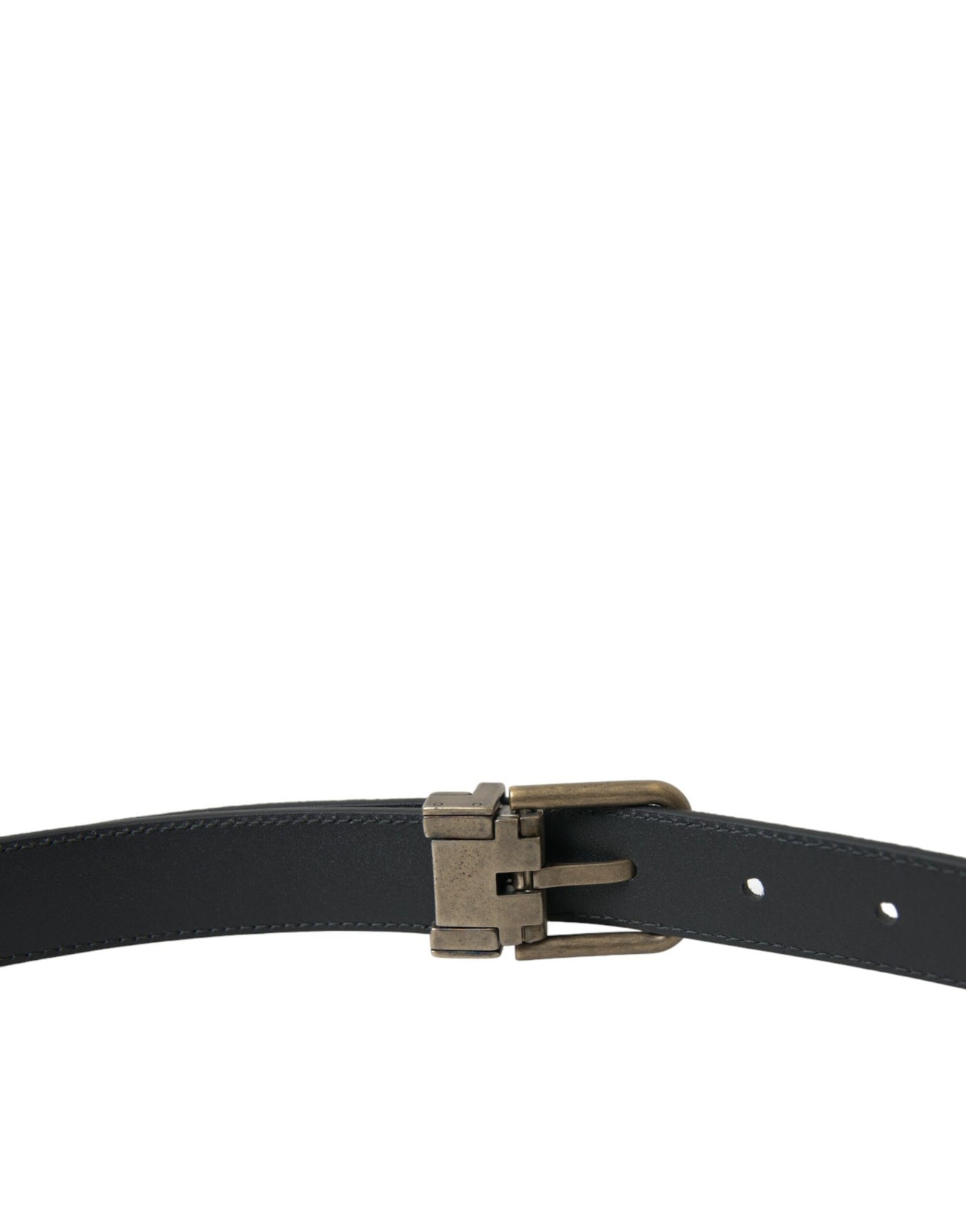 Ceinture Dolce &amp; Gabbana en daim noir avec boucle en métal doré