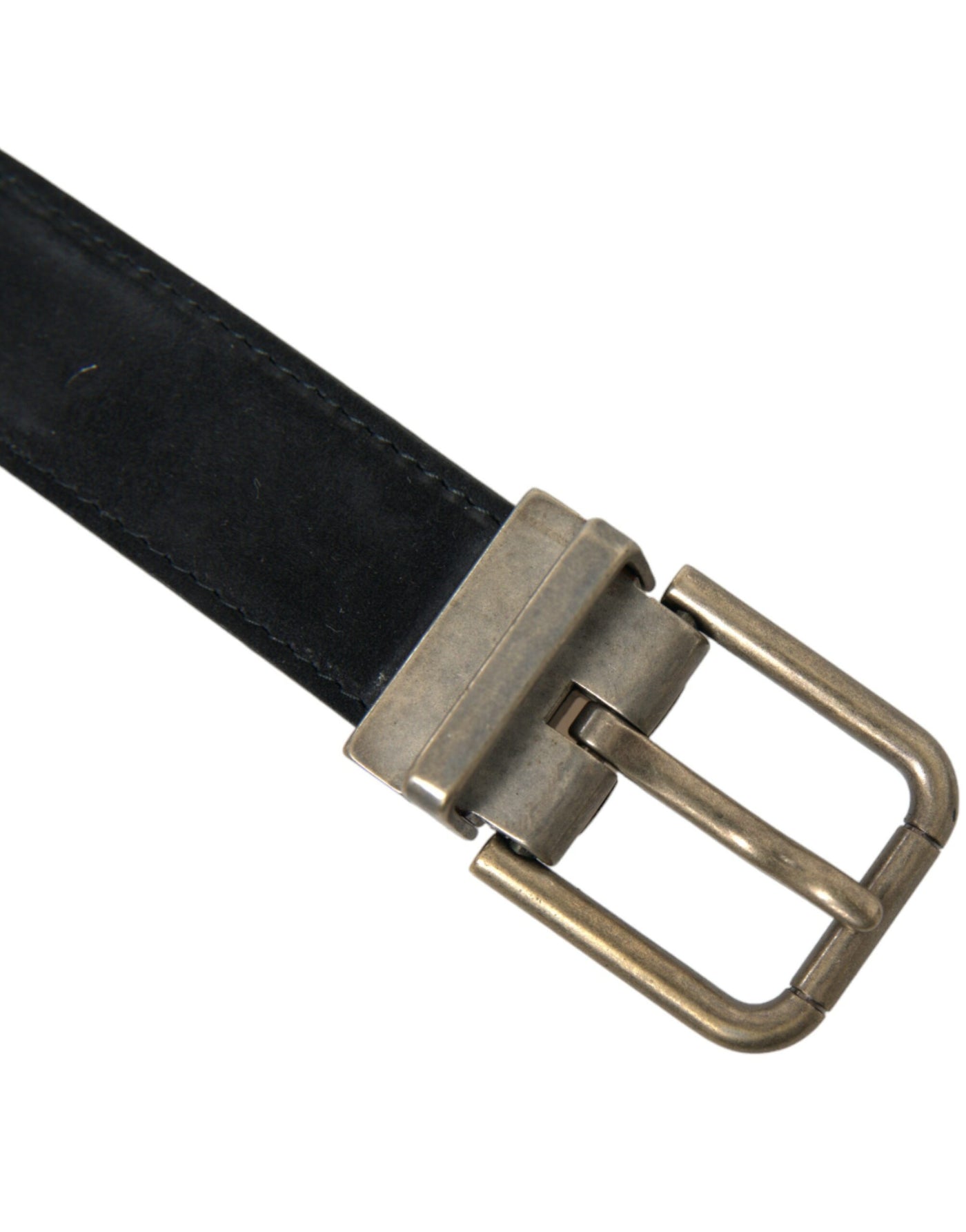 Ceinture Dolce &amp; Gabbana en daim noir avec boucle en métal doré