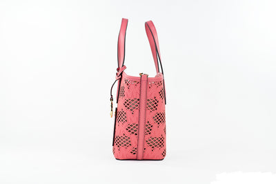 Sac bandoulière 2-en-1 zippé en cuir rose thé Michael Kors Kimber