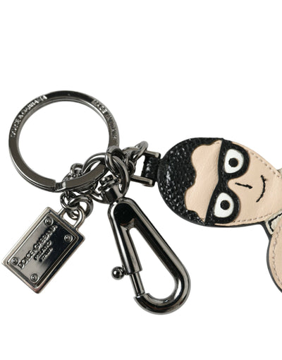 Dolce &amp; Gabbana leren Dominico Stefano #DGFAMILY logo badge sleutelhanger
