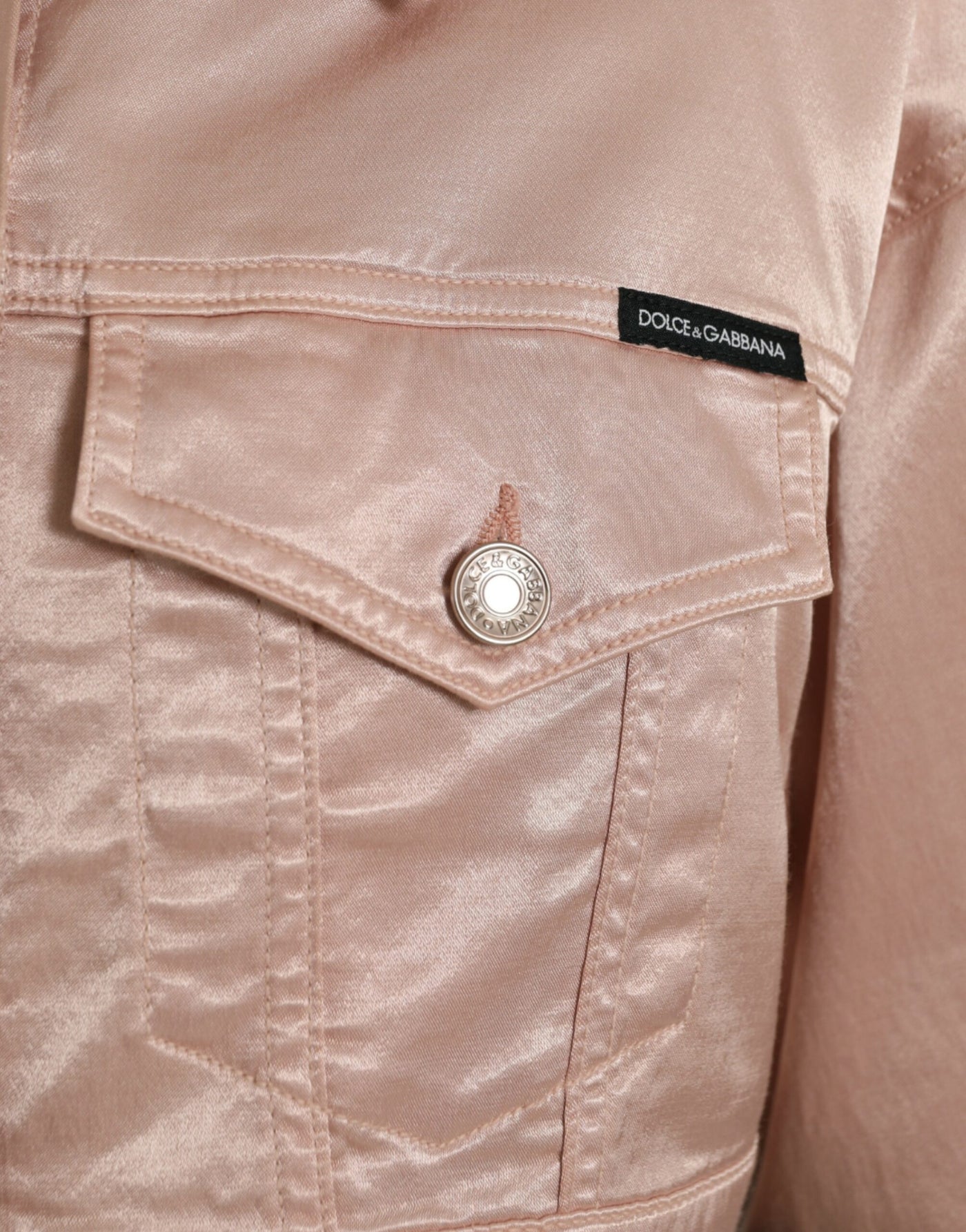 Dolce &amp; Gabbana roze katoenen stretch cropped jasje met kraag