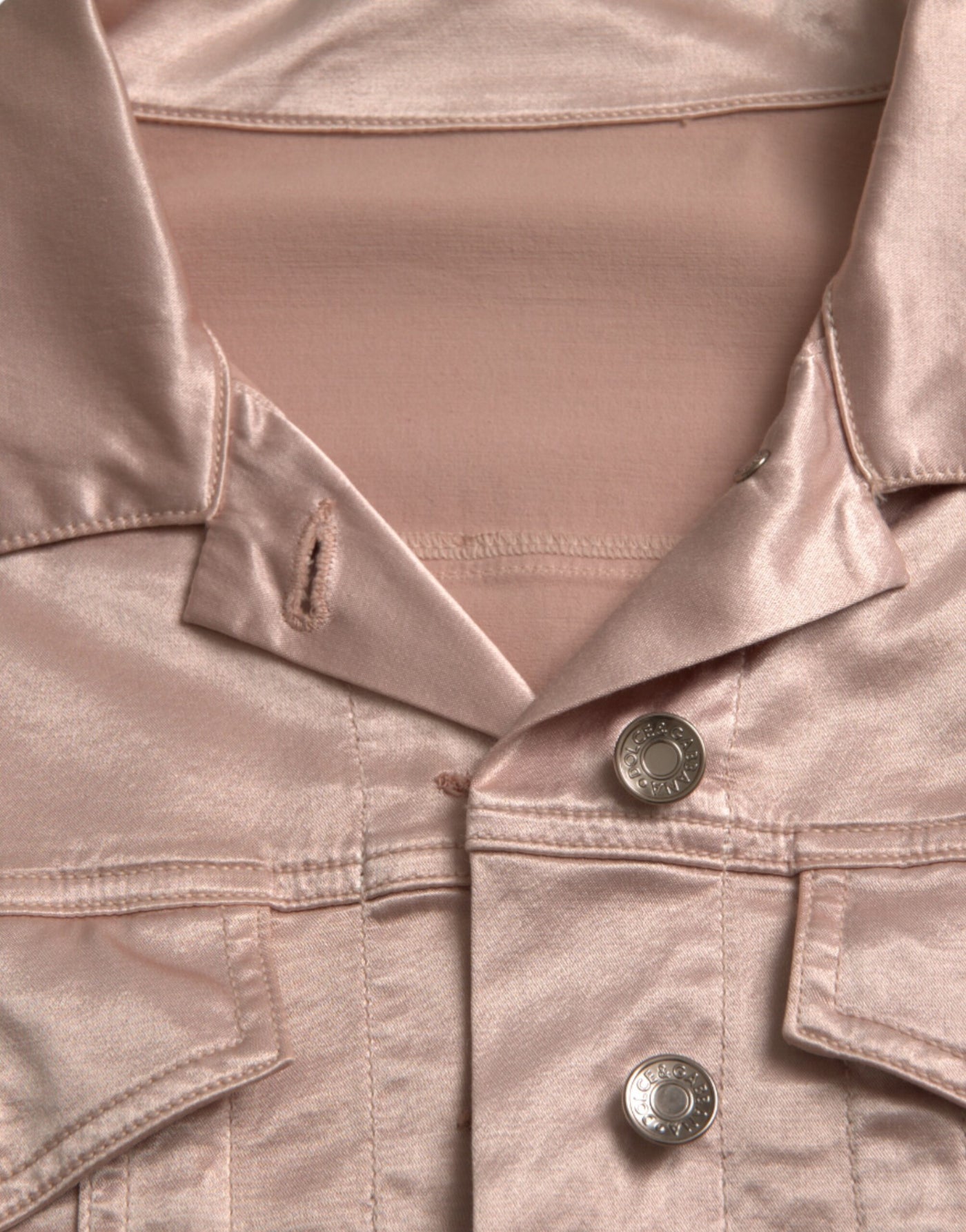Dolce &amp; Gabbana roze katoenen stretch cropped jasje met kraag