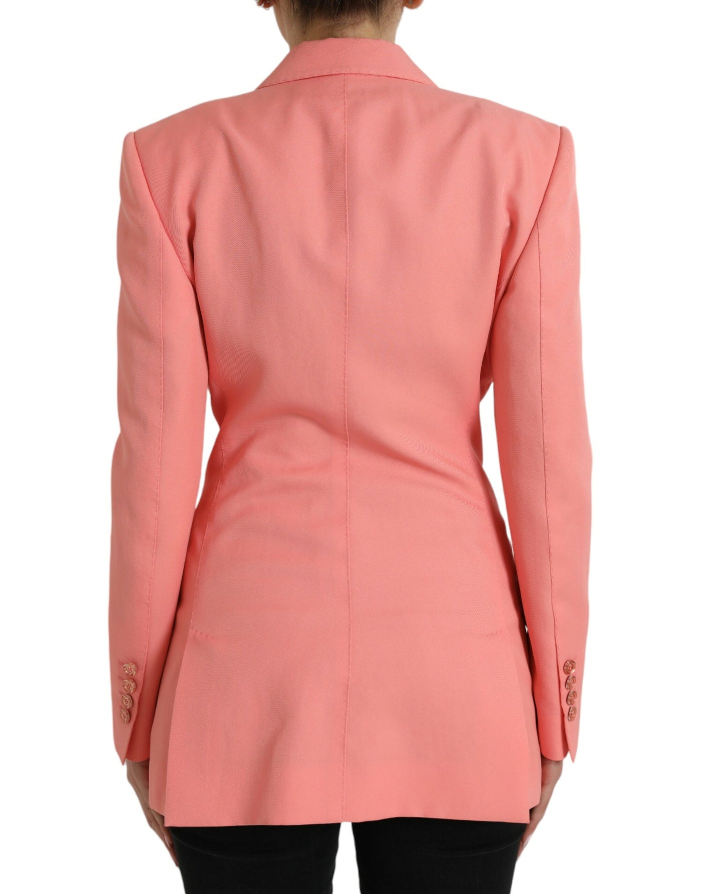 Veste blazer simple boutonnage en polyester rose Dolce &amp; Gabbana