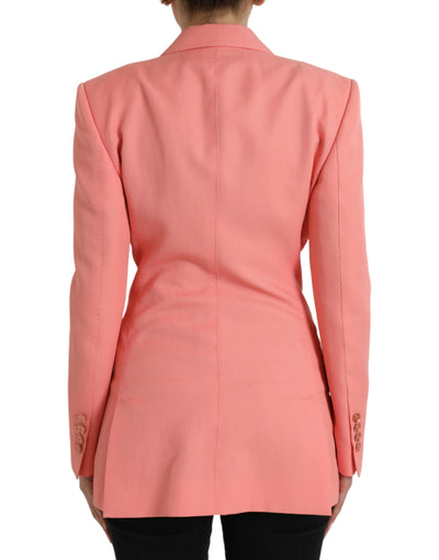Veste blazer simple boutonnage en polyester rose Dolce &amp; Gabbana