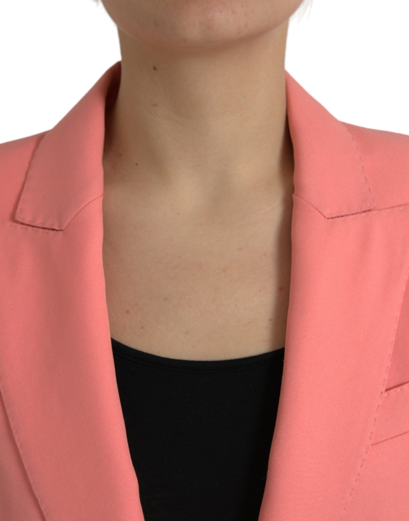 Veste blazer simple boutonnage en polyester rose Dolce &amp; Gabbana