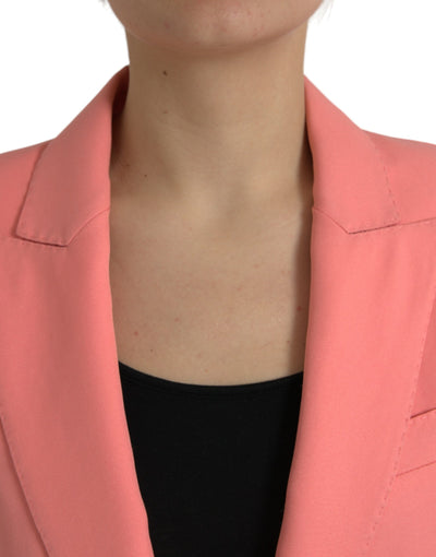 Veste blazer simple boutonnage en polyester rose Dolce &amp; Gabbana