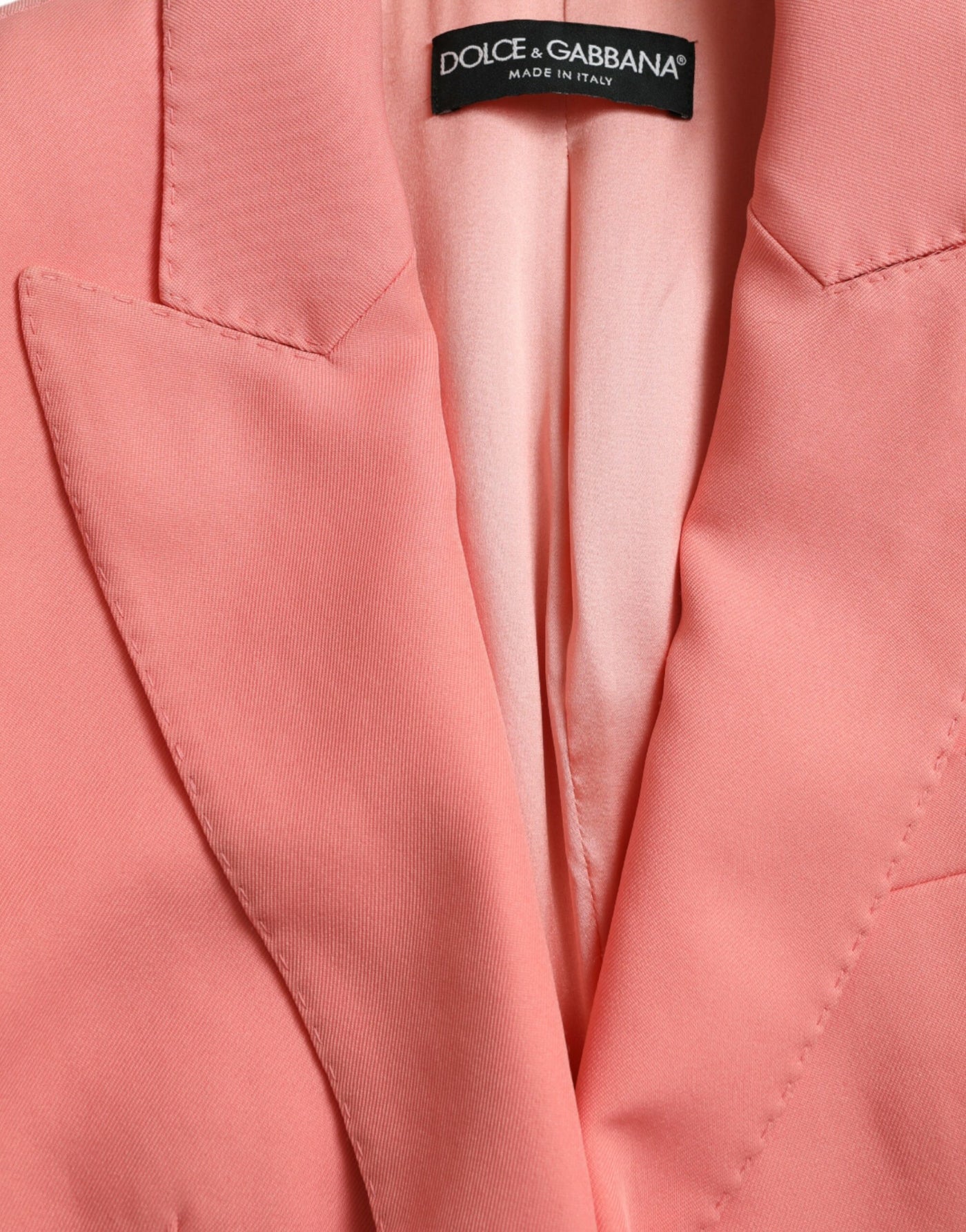 Veste blazer simple boutonnage en polyester rose Dolce &amp; Gabbana