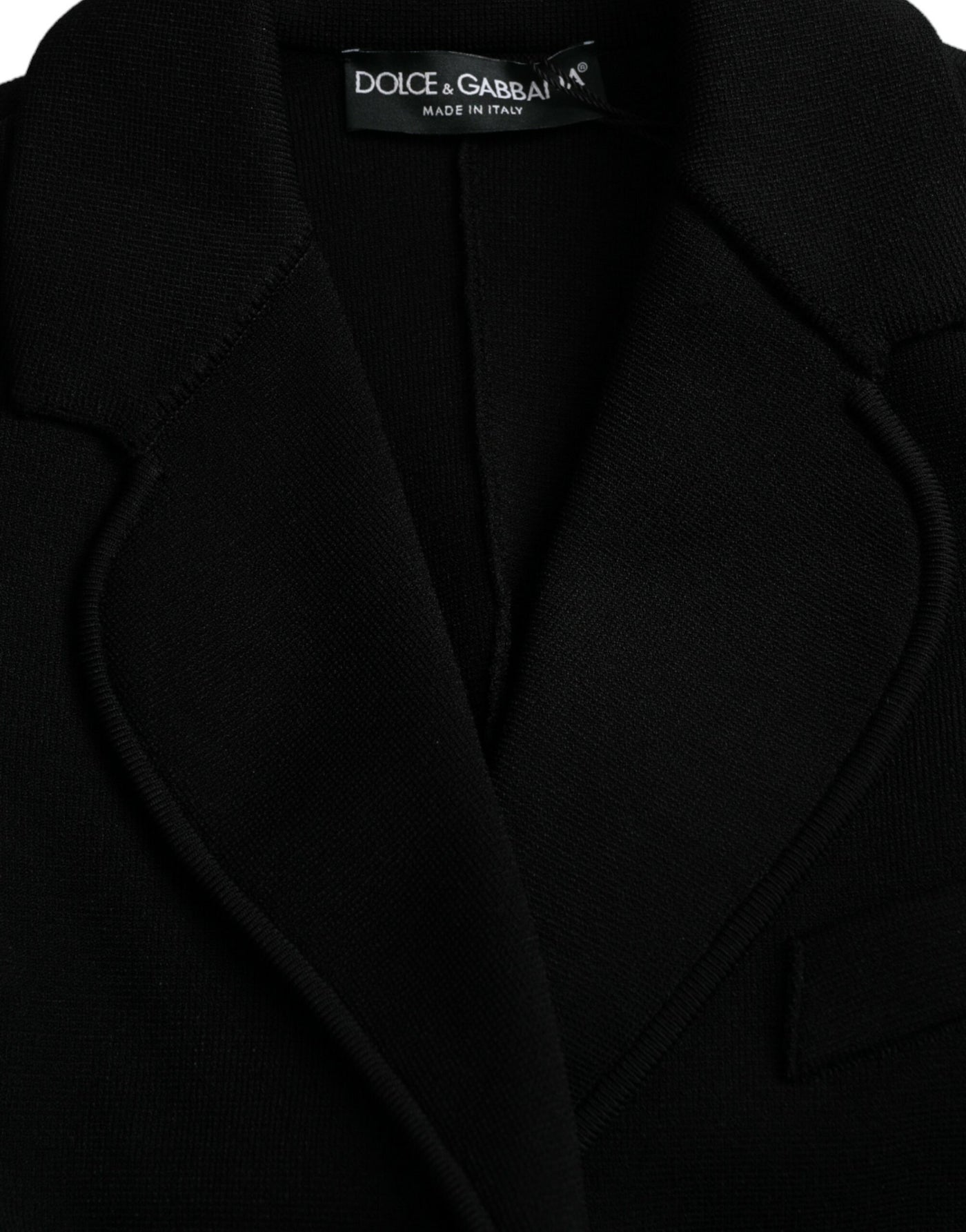 Dolce &amp; Gabbana zwart viscose enkelrijs blazerjasje