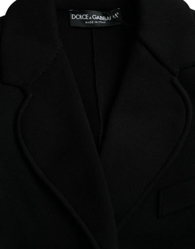 Dolce &amp; Gabbana zwart viscose enkelrijs blazerjasje