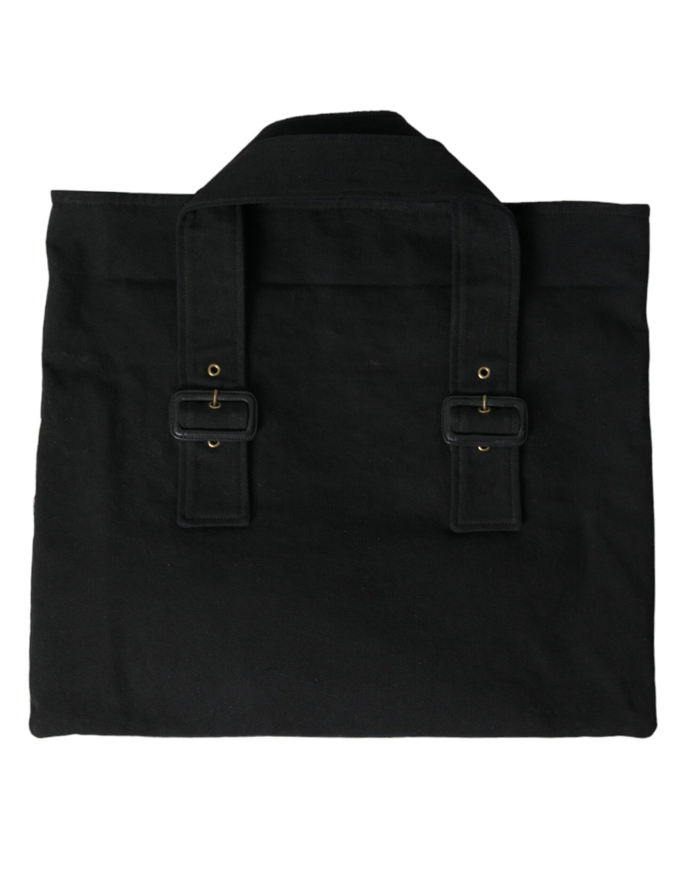 Miu Miu Black Canvas Denim Logo Shoulder Tote Shopping Bag