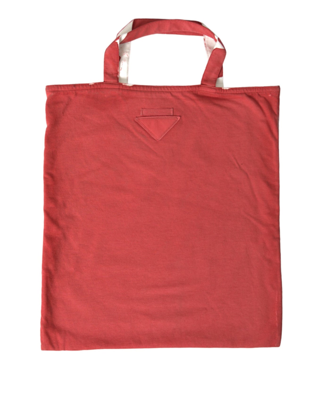 Sac cabas Prada en jersey rouge avec logo