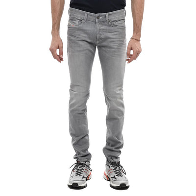 Dieselgrijze katoenen jeans en broek