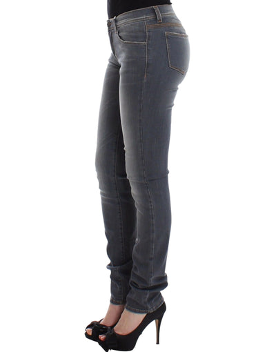 Ermanno Scervino Grijze Slim Jeans Denim Broek Skinny Leg Stretch