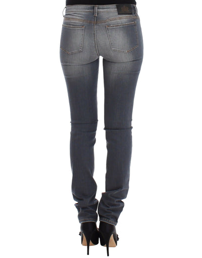 Ermanno Scervino Grijze Slim Jeans Denim Broek Skinny Leg Stretch