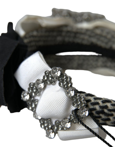 Dolce &amp; Gabbana Multicolor Kristal Versierde Dames Hoofdband Diadeem