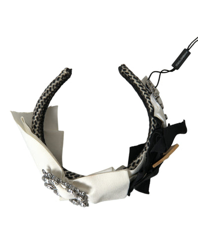 Dolce &amp; Gabbana Multicolor Kristal Versierde Dames Hoofdband Diadeem