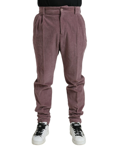 Dolce &amp; Gabbana paarse corduroy katoenen stretch skinny broek
